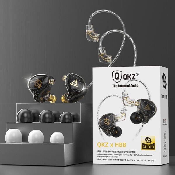 QKZx HBB in-ear headphones with wired control and microphone suitable for music and games co-branded flagship headphones - Image 4