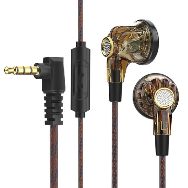QKZ MDR wired earphones earplugs wired control with microphone music sports 16mm dynamic flat head earphones - Image 7