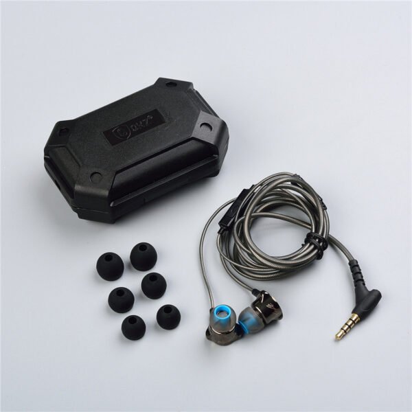 QKZ DM7 earphones in-ear heavy bass metal with microphone earphones fashion wire control HIFI earphones earplugs - Image 5