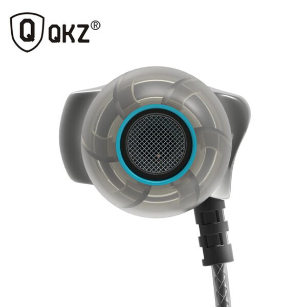 QKZ DM7 earphones in-ear heavy bass metal with microphone earphones fashion wire control HIFI earphones earplugs - Image 2