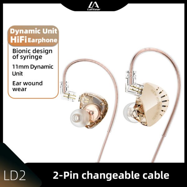 Lefei LD2  replaceable plug-in in-ear HIFI dynamic mobile phone game wired earphones earplugs - Image 10